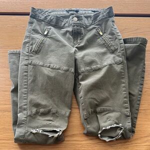 guess athletic skinny camo green pants size medium